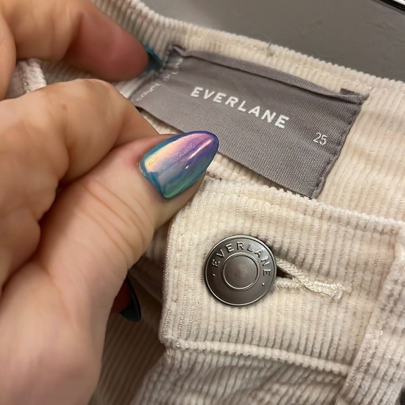 Everlane Pants Baby Cord Cheeky Corduroy Size 25 Straight Leg Cropped Pockets - Picture 5 of 10